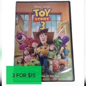 DISNEY TOY STORY 3 DVD Animated Pixar Woody Buzz Lightyear Kid Movie